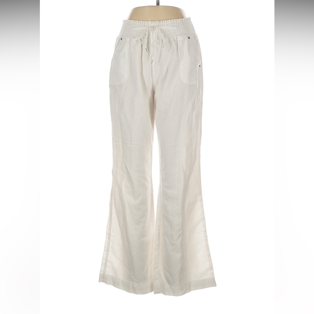 Boho Wide Leg Drawstring Pants in Cream - Ci Sono